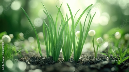 A detailed view of a vibrant green grass, perfect for highlighting texture and color in designs