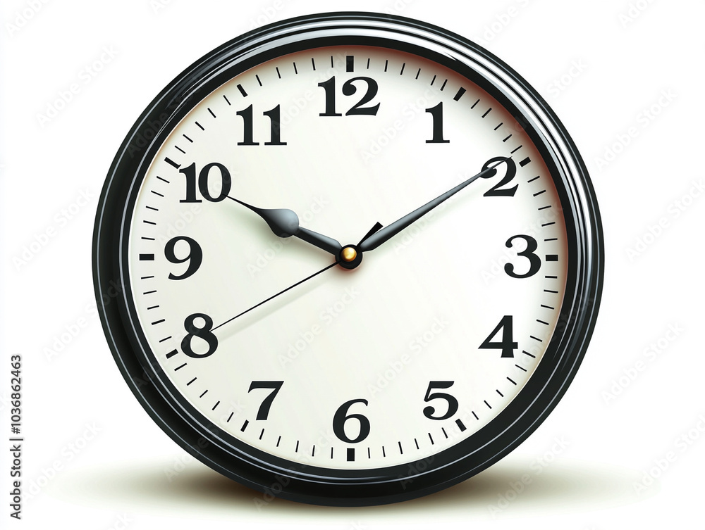 Illustration of a Clock with Clear Hour and Minute Hands Illustration of a Clock with Clear Hour and Minute Hands