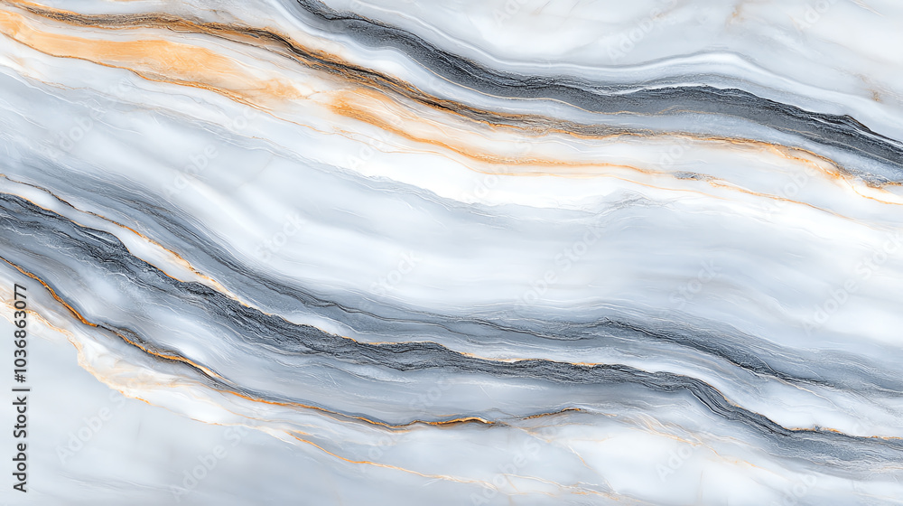 Abstract marble texture with swirling patterns in grey, white, and gold tones, ideal for backgrounds and design projects. Abstract marble texture with swirling patterns in grey, white, and gold tones, ideal for backgrounds and design projects.