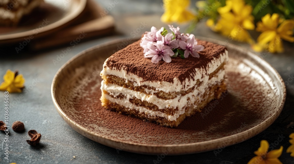Deliciously Captivating Tiramisu Dessert Slice Deliciously Captivating Tiramisu Dessert Slice