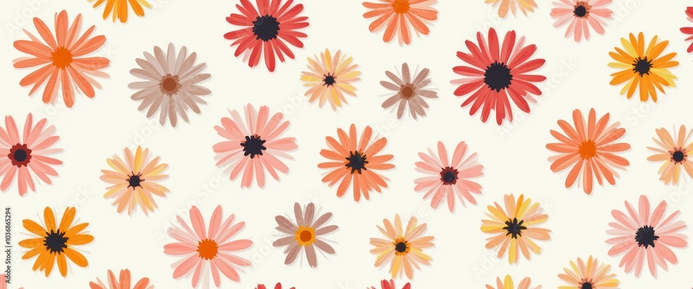 Groovy Daisy Flower Seamless Pattern Groovy Daisy Flower Seamless Pattern
