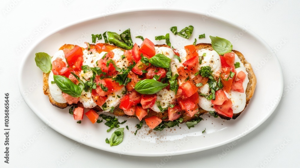 Deliciously Styled Bruschetta on a Plate Deliciously Styled Bruschetta on a Plate