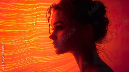 Wallpaper Mural Abstract Silhouette: A Person Merged with Intricate Patterns Torontodigital.ca