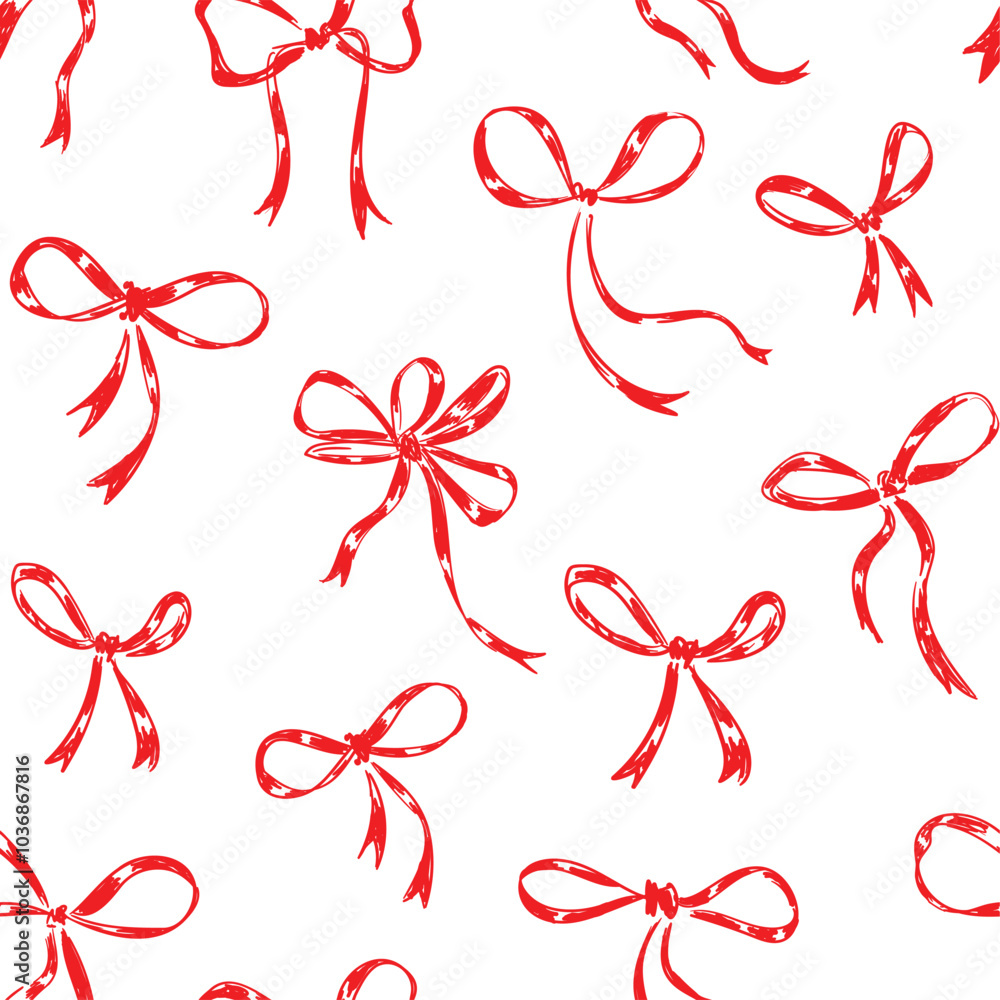 Beautiful Bows holiday design pattern seamless Vector Illustration Beautiful Bows holiday design pattern seamless Vector Illustration
