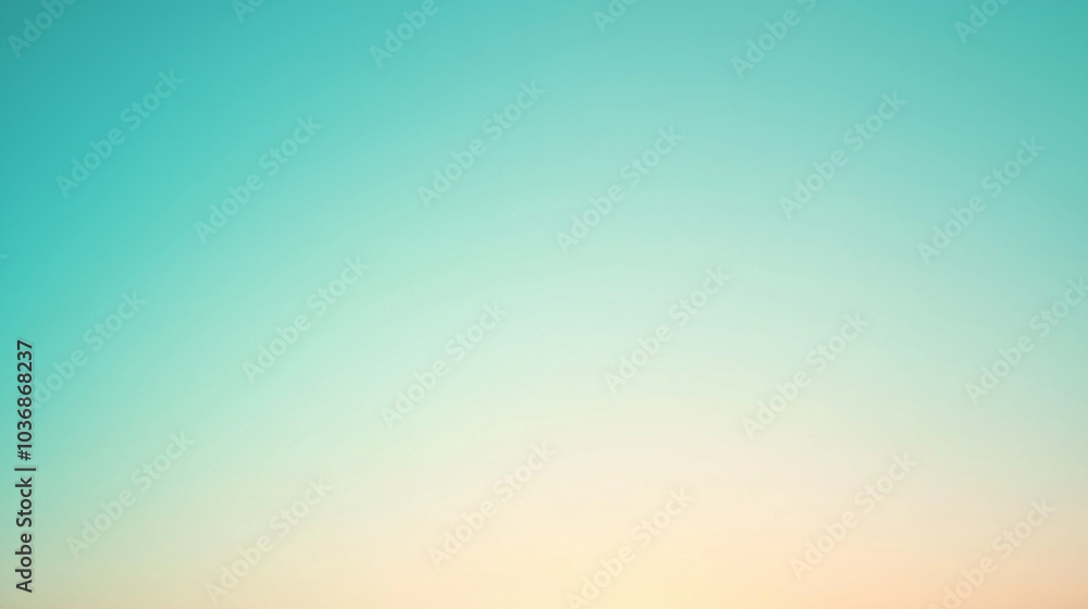 Minimal Abstract Gradient in Aqua and Light Yellow Tones