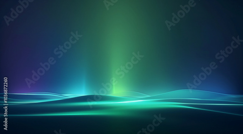 Abstract blue and green gradient background with empty space for product display or presentation design vector illustration