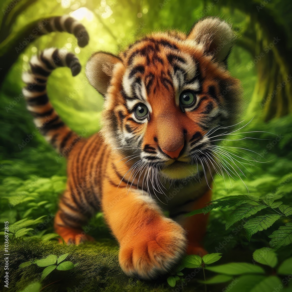 tiger in the jungle tiger in the jungle