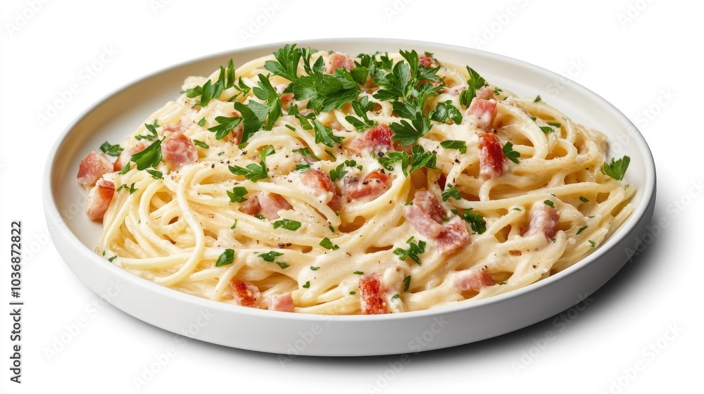 Creamy Pasta Dish with Fresh Herbs and Bacon Creamy Pasta Dish with Fresh Herbs and Bacon