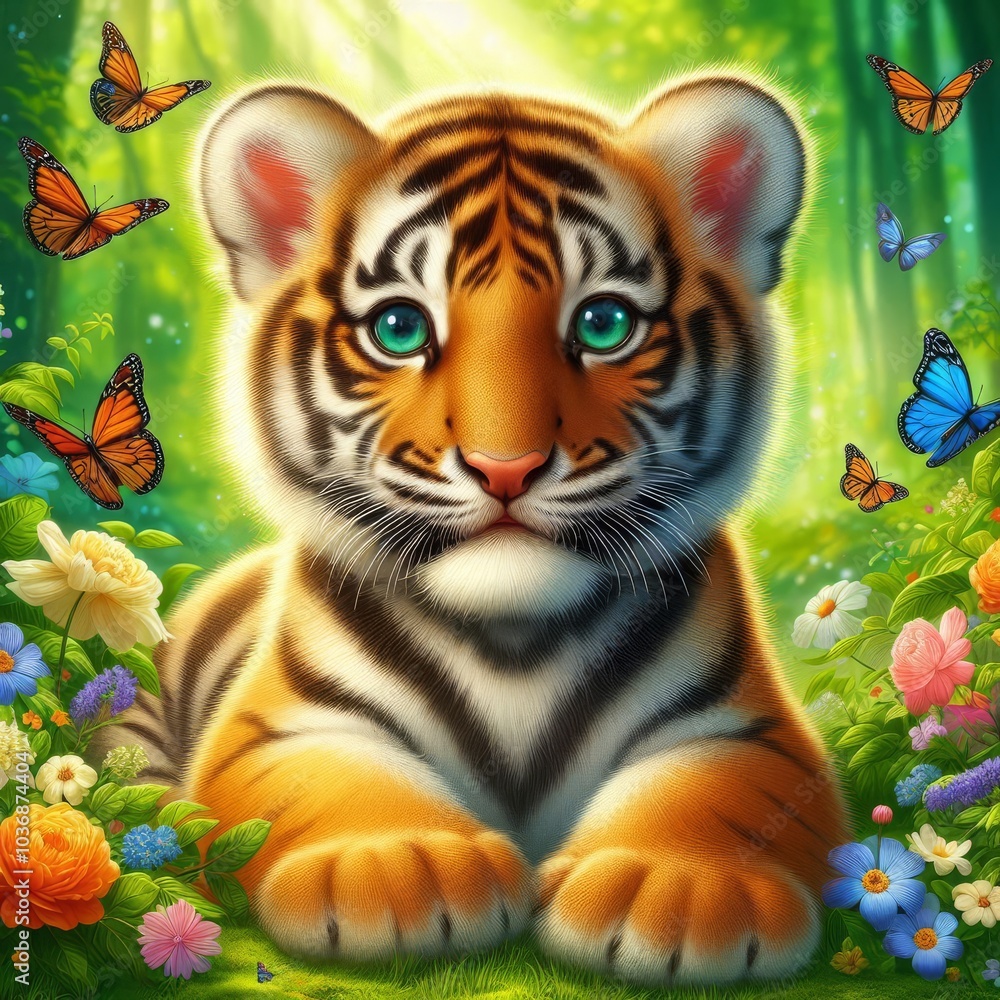 tiger in the jungle tiger in the jungle