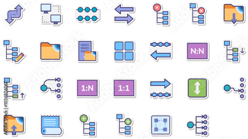 Set of Data Exchange icons