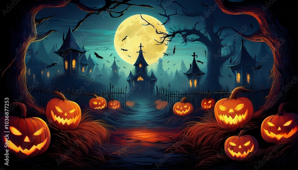 halloween background with pumpkins halloween background with pumpkins