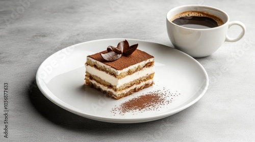 Traditional Tiramisu Dessert with Coffee Enhancements