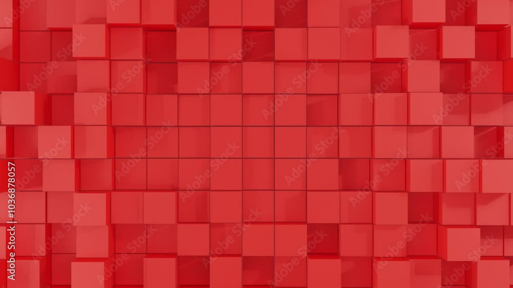 Cubes Form a Wave. Abstract backgroud motion, 3d rendering, 4k Cubes Form a Wave. Abstract backgroud motion, 3d rendering, 4k