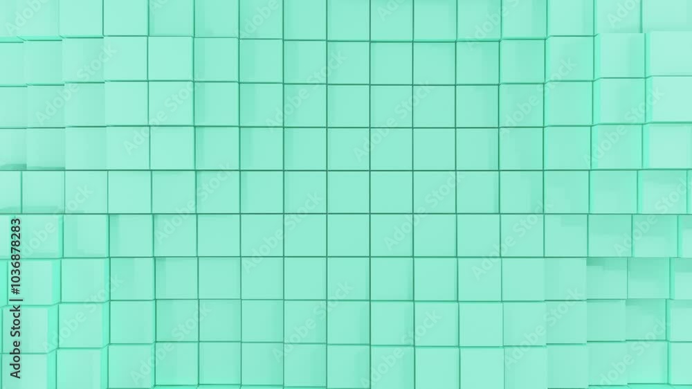 Cubes Form a Wave. Abstract backgroud motion, 3d rendering, 4k Cubes Form a Wave. Abstract backgroud motion, 3d rendering, 4k