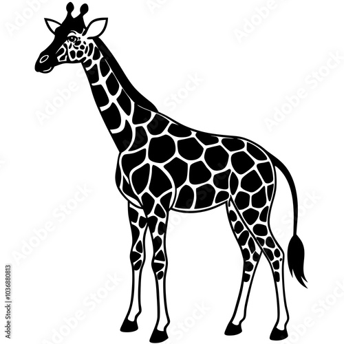 giraffe isolated on white
