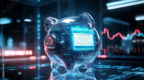 Futuristic Holographic Piggy Bank Concept Design