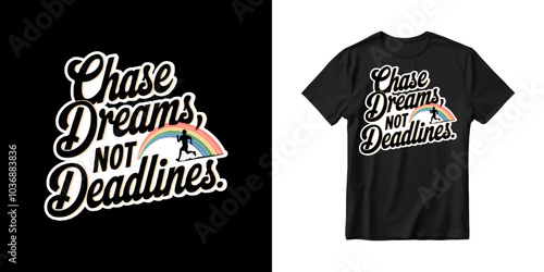 T-shirt mockup with inspirational quote design