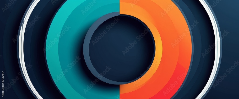 Graphic with interlocking circles and lines Graphic with interlocking circles and lines