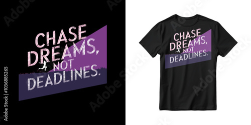 T-shirt mockup with inspirational quote