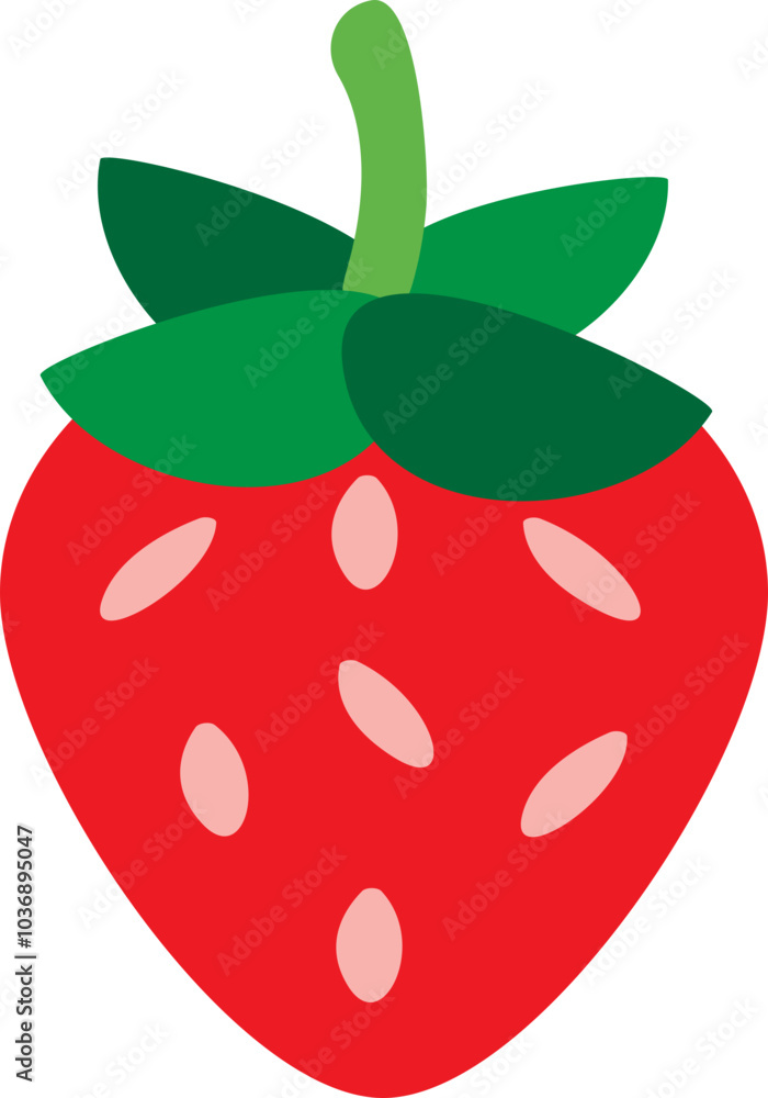 Obraz premium Illustration Of Ripe Strawberry