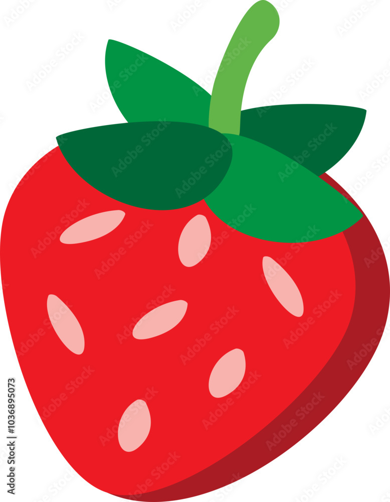 Obraz premium Illustration Of Ripe Strawberry