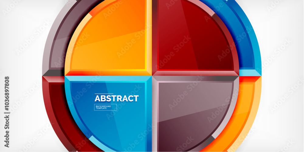 Abstract background - circles and round triangles with 3d effect. Vector Illustration For Wallpaper, Banner, Background, Card, Book Illustration, landing page Abstract background - circles and round triangles with 3d effect. Vector Illustration For Wallpaper, Banner, Background, Card, Book Illustration, landing page