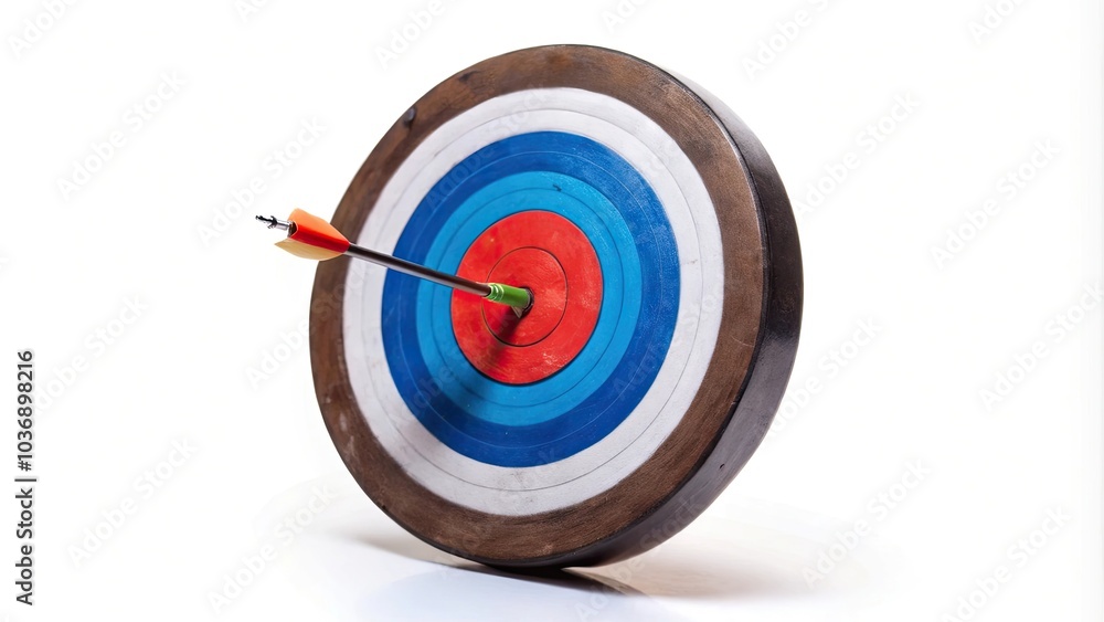 Bullseye Success on white background Bullseye Success on white background