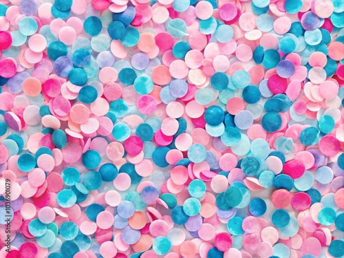 Party Confetti Pattern in Pink and Blue for Birthday Celebrations, Baby Showers, Festivals, and Events - Perfect for Party Decorations and Invitations