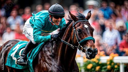 Horse race. Kentucky Derby. Breeders Cup Classic. Prix de L’Arc de Triomphe. Fuchu Racecourse. Zarzuela Racecourse.  photo