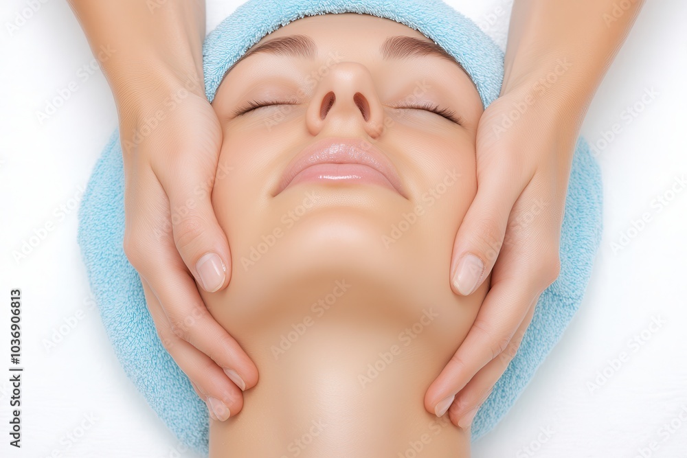 woman getting spa treatment woman getting spa treatment