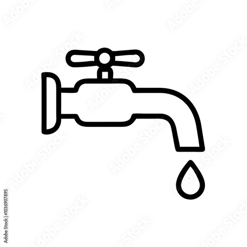 Water Faucet line Icon vector illustration 