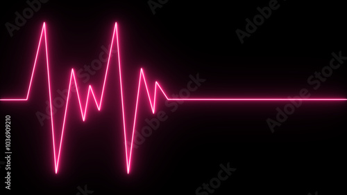 ECG diagram, Heartbeat line. Pulse trace. EKG and Cardio symbol