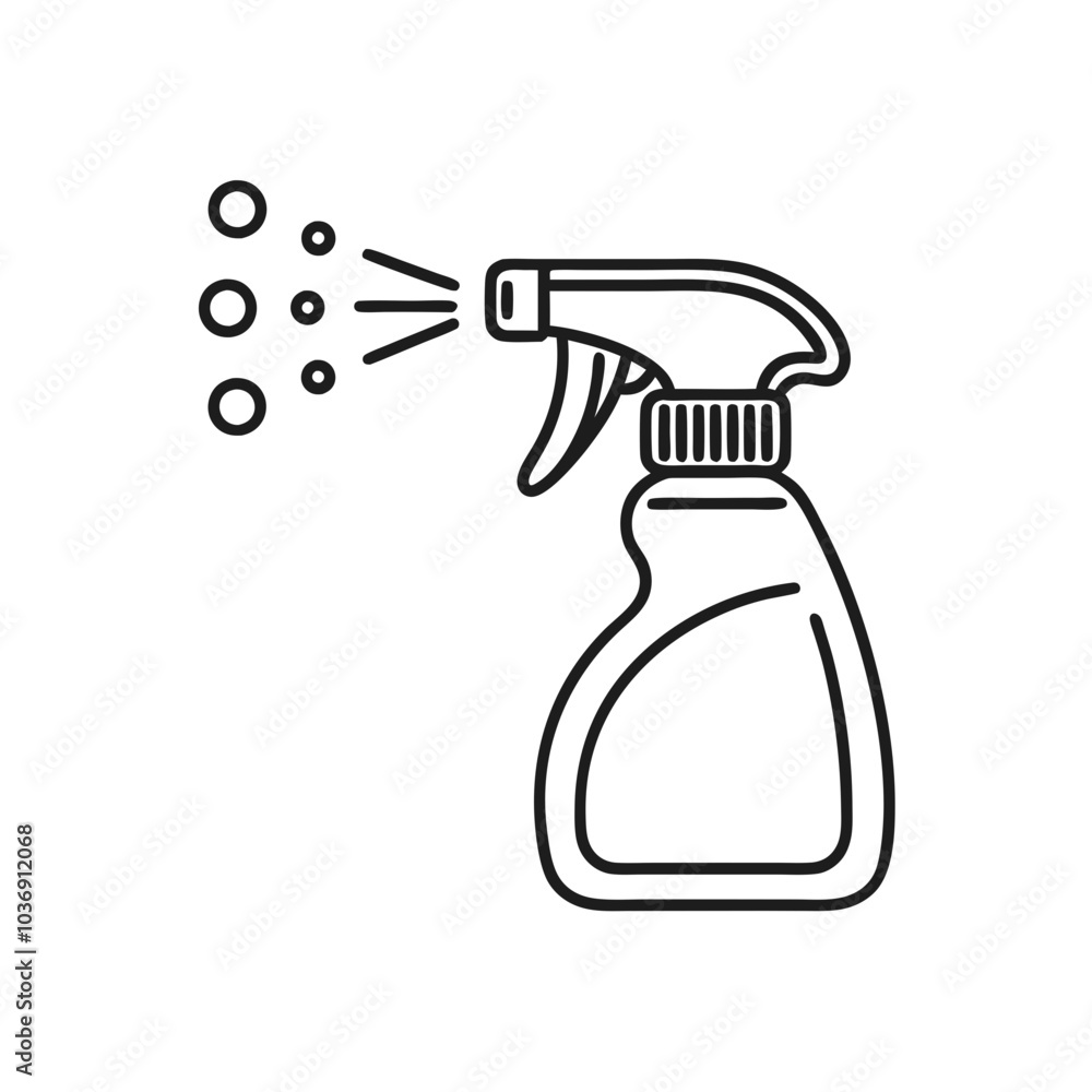 Spray bottle line icon vector illustration Spray bottle line icon vector illustration