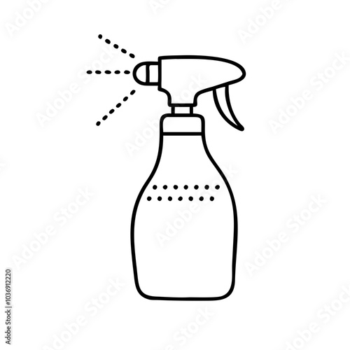 Spray bottle line icon vector illustration 