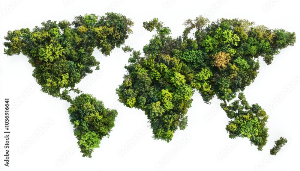 Green planet earth design featuring trees for environmental sustainability concept Green planet earth design featuring trees for environmental sustainability concept