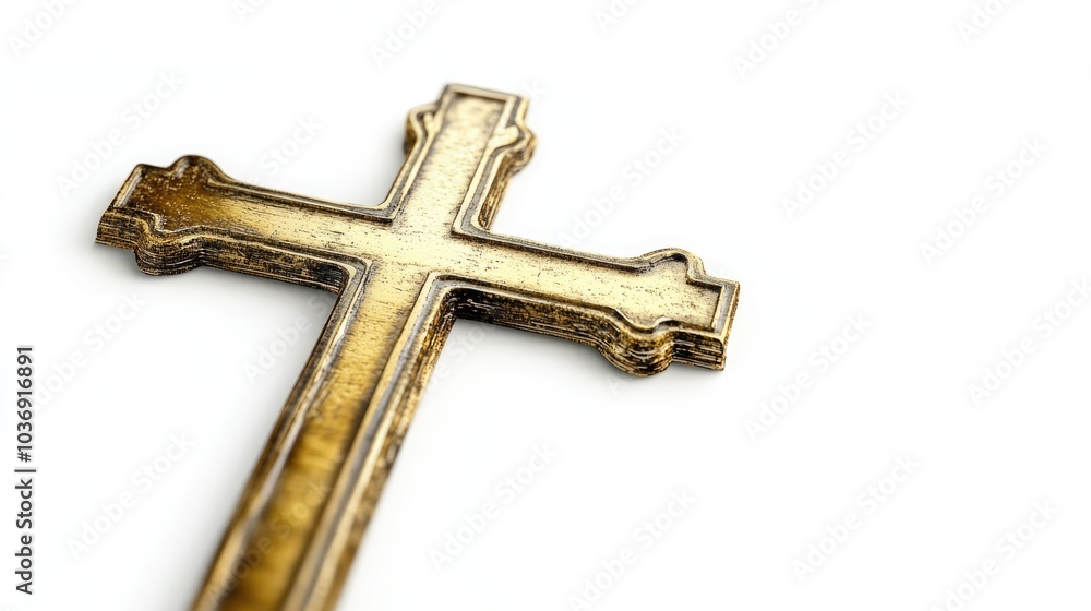Christian cross symbol on a white background Christian cross symbol on a white background