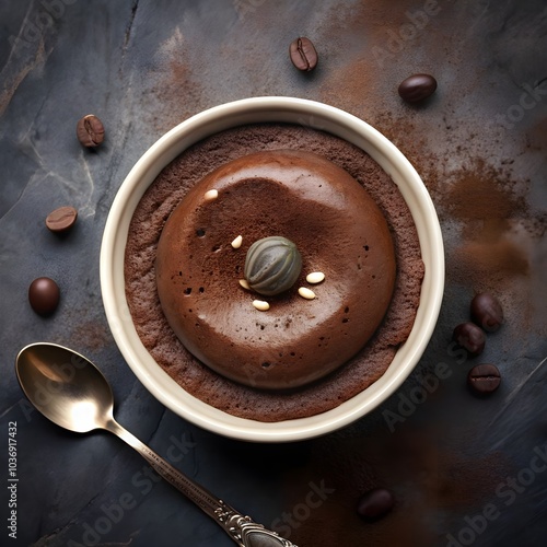 an overhead view of chocolate moose dessert