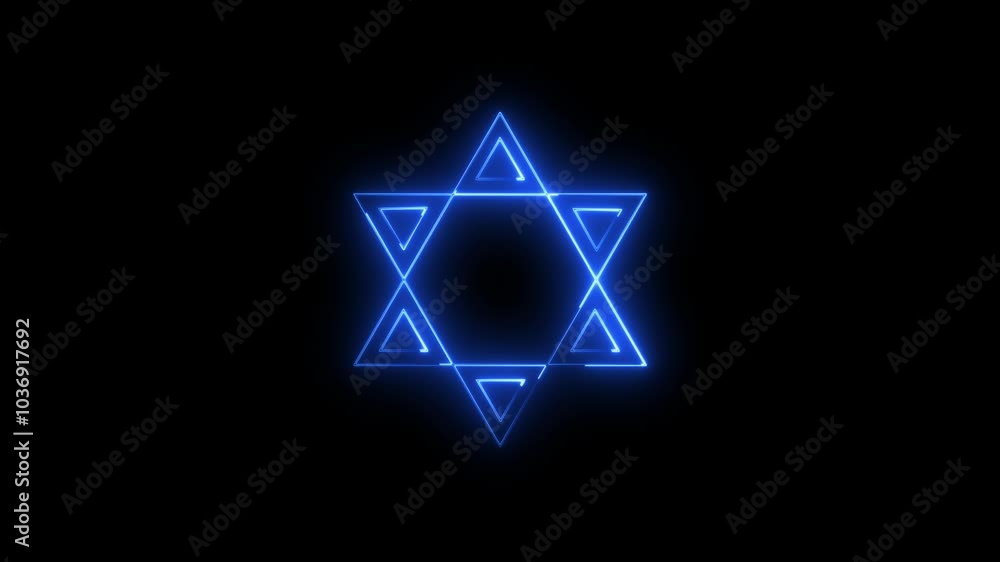 Glowing neon Star of David neon sign. neon star symbol Glowing neon Star of David neon sign. neon star symbol