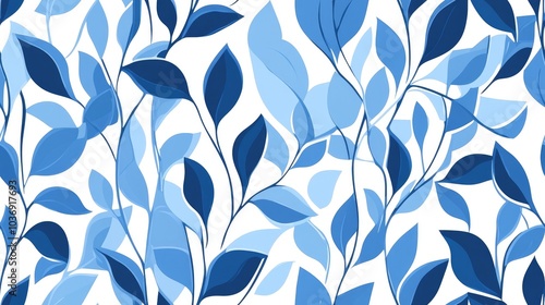 Seamless blue tower plant pattern suitable for various applications