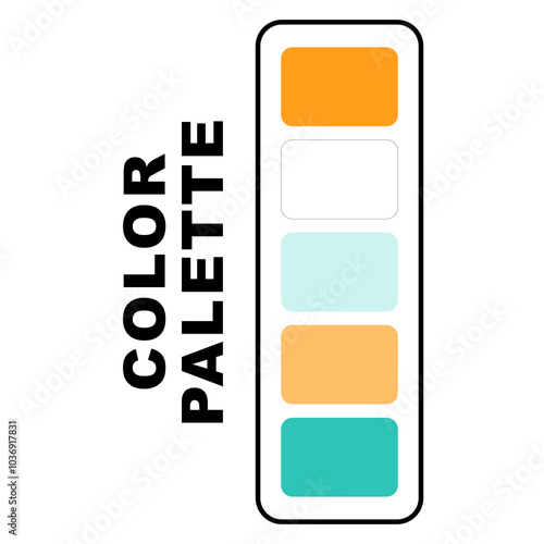 Seamless pattern. Vector illustration with palette. Color matching palette. Fashion Trend Color guide palette. RGB HEX color guide Swatch Catalog Collection. Beach summer ocean. An example of a color 