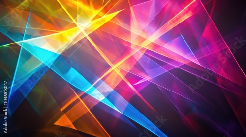 Multicolored laser light abstract background featuring geometric patterns ideal for endless texture applications such as wallpaper pattern fills and surface designs