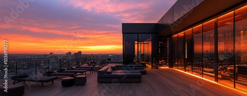 Nighttime gym with neon lights and a dark, moody color palette