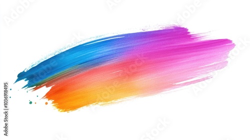 Colorful brushstroke watercolor illustration on a white background