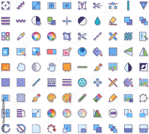 Set of Image Editing icons