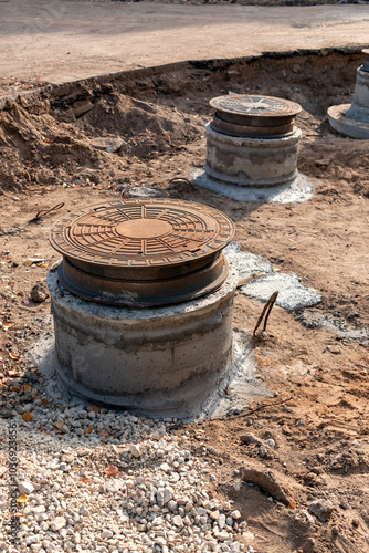 Repairs to sewer manholes are being carried out.