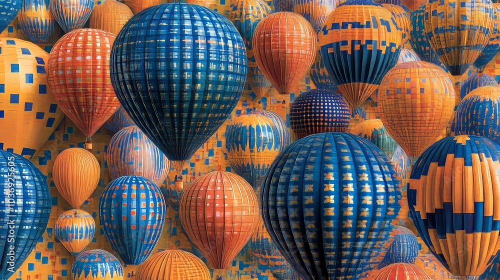 A vibrant tapestry of hot air balloons A vibrant tapestry of hot air balloons