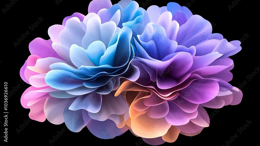 Explore the Beauty of Abstract Digital Flower Art with Vibrant Petals Explore the Beauty of Abstract Digital Flower Art with Vibrant Petals