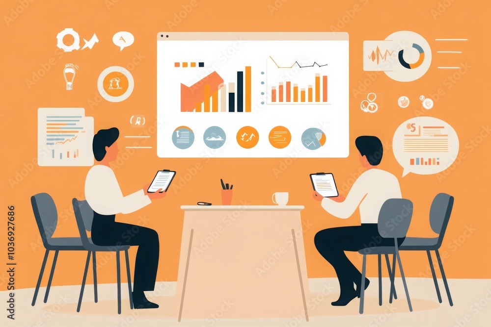 Business Analytics Team Analyzing Data with Visualizations and Charts Business Analytics Team Analyzing Data with Visualizations and Charts