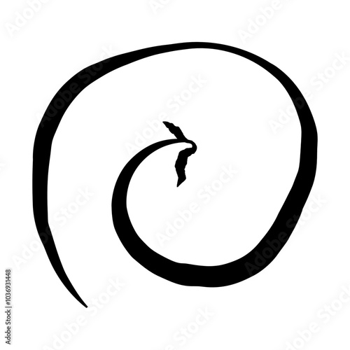 Hand drawn crayon chalk charcoal line arrow. curvy and wavy arrow isolated on white background. squiggle or scribble stroke. Element for diagrams. Vector doodle marker. Freehand swirl circle grunge