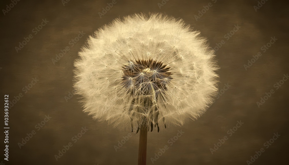 Obraz premium Elegant dandelion offering comfort for condolence and grieving support during loss
